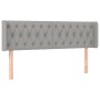 Cabecero de tela gris claro 163x16x78/88 cm
