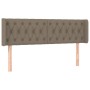 Cabecero de tela gris taupe 147x16x78/88 cm