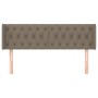 Cabecero de tela gris taupe 147x16x78/88 cm