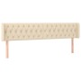 Cabecero de tela color crema 203x16x78/88 cm