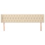 Cabecero de tela color crema 203x16x78/88 cm