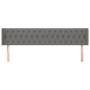 Cabecero de tela gris oscuro 183x16x78/88 cm
