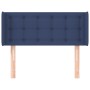 Cabecero de tela azul 93x16x78/88 cm