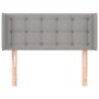Cabecero de tela gris claro 93x16x78/88 cm