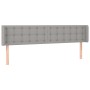 Cabecero de tela gris claro 183x16x78/88 cm