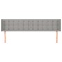 Cabecero de tela gris claro 183x16x78/88 cm