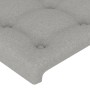 Cabecero de tela gris claro 183x16x78/88 cm