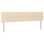 Cabecero con LED de tela color crema 200x5x78/88 cm