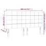 Cabecero con luces LED tela crema 200x5x118/128 cm