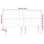 Cabecero luces LED cuero sintético capuchino 200x5x118/128cm