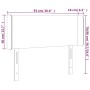 Cabecero con LED de tela gris taupe 93x16x78/88 cm