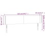 Cabecero con LED de tela azul 163x16x78/88 cm