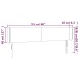 Cabecero con LED de tela gris taupe 203x16x78/88 cm