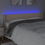 Cabecero con LED cuero sintético capuchino 163x16x78/88 cm