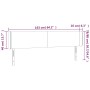 Cabecero con LED cuero sintético capuchino 163x16x78/88 cm