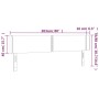 Cabecero con LED de tela gris oscuro 203x16x78/88 cm