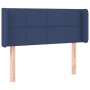 Cabecero con LED de tela azul 83x16x78/88 cm