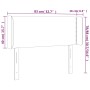 Cabecero con LED cuero sintético color capuchino 83x16x78/88 cm