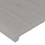 Cabecero con LED de tela gris claro 83x16x78/88 cm