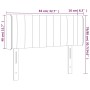 Cabecero con LED de tela gris claro 83x16x78/88 cm