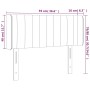 Cabecero con LED de tela azul 93x16x78/88 cm