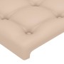 Cabecero con LED cuero sintético capuchino 103x16x118/128cm