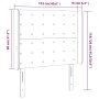 Cabecero con LED cuero sintético capuchino 103x16x118/128cm