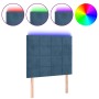 Cabecero con luces LED terciopelo azul oscuro 90x5x118/128 cm