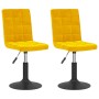 Sillas de comedor giratorias 2 uds terciopelo amarillo mostaza