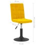 Sillas de comedor giratorias 2 uds terciopelo amarillo mostaza
