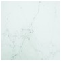 Tablero mesa diseño mármol vidrio templado blanco 70x70 cm 6 mm