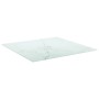 Tablero mesa diseño mármol vidrio templado blanco 70x70 cm 6 mm