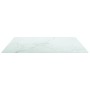 Tablero mesa diseño mármol vidrio templado blanco 70x70 cm 6 mm
