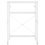 Estructura de lavabo de hierro blanco 59x38x83 cm