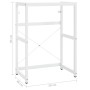 Estructura de lavabo de hierro blanco 59x38x83 cm