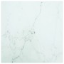 Tablero mesa diseño mármol vidrio templado blanco 50x50 cm 6 mm