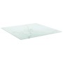 Tablero mesa diseño mármol vidrio templado blanco 50x50 cm 6 mm