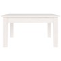 Mesa de centro de madera maciza de pino blanco 55x55x30 cm