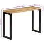 Mesa consola madera maciza de mango rugosa 110x35x76 cm