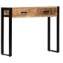 Mesa consola de madera maciza de mango 90x30x75 cm