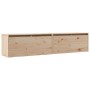 Armario de pared 2 uds madera maciza de pino 80x30x35 cm