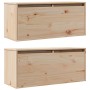 Armario de pared 2 uds madera maciza de pino 80x30x35 cm
