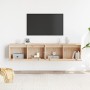 Armario de pared 2 uds madera maciza de pino 80x30x35 cm