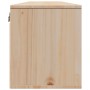 Armario de pared 2 uds madera maciza de pino 80x30x35 cm