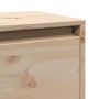Armario de pared 2 uds madera maciza de pino 80x30x35 cm