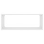 Estantes cubo de pared 6 uds contrachapada blanco 60x15x23 cm