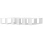 Estantes cubo de pared 6 uds contrachapada blanco 60x15x23 cm