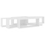 Estantes cubo de pared 6 uds contrachapada blanco 60x15x23 cm