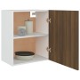 Mueble colgante madera ingeniería marrón roble 50x31x60 cm