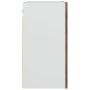 Mueble colgante madera ingeniería roble ahumado 50x31x60 cm